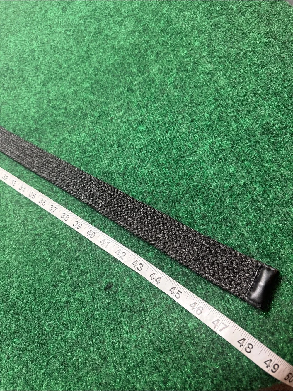 Nike Men's Black Braided Stretch Belt with Matte Buckle